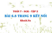 Bài 6.8 trang 9 Toán 7 Kết nối tri thức Tập 2
